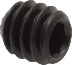 Holo-Krome - 1/4-20 UNC, 1/4" OAL, Internal Knurl Point Set Screw - Grade 8 Alloy Steel, 1/8" Key - Eagle Tool & Supply