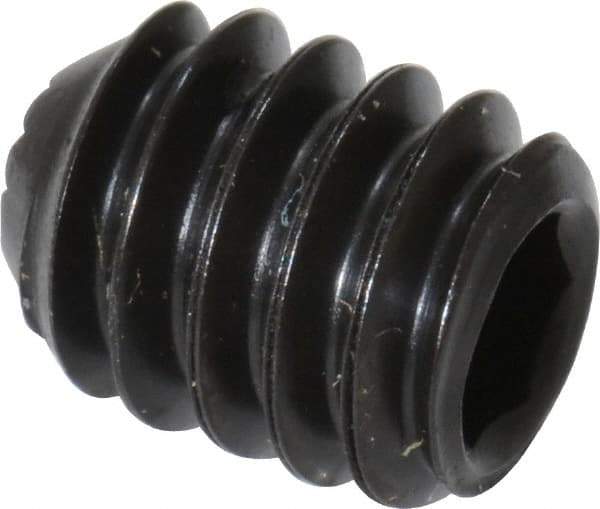 Holo-Krome - 1/4-20 UNC, 5/16" OAL, Internal Knurl Point Set Screw - Grade 8 Alloy Steel, 1/8" Key - Eagle Tool & Supply