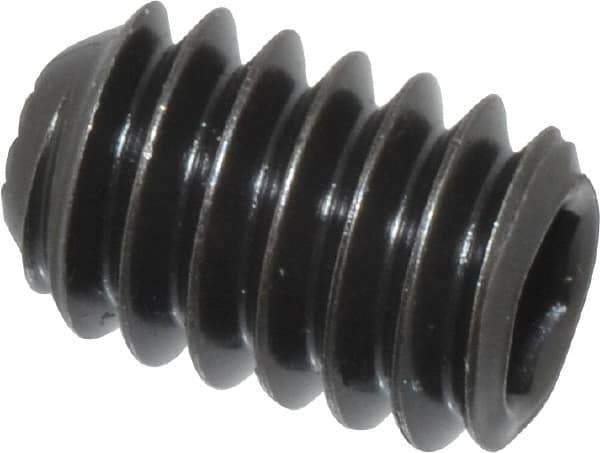 Holo-Krome - 1/4-20 UNC, 3/8" OAL, Internal Knurl Point Set Screw - Grade 8 Alloy Steel, 1/8" Key - Eagle Tool & Supply