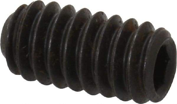 Holo-Krome - 1/4-20 UNC, 1/2" OAL, Internal Knurl Point Set Screw - Grade 8 Alloy Steel, 1/8" Key - Eagle Tool & Supply