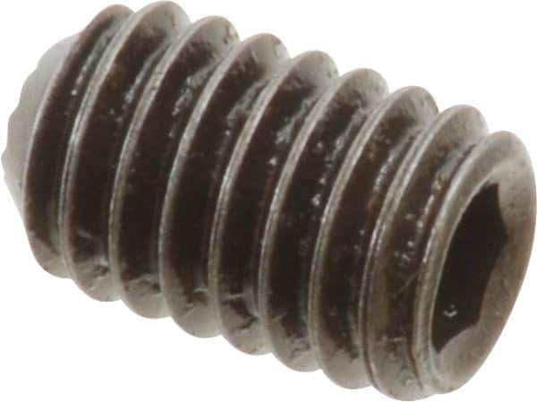 Holo-Krome - 5/16-18 UNC, 1/2" OAL, Internal Knurl Point Set Screw - Grade 8 Alloy Steel, 5/32" Key - Eagle Tool & Supply