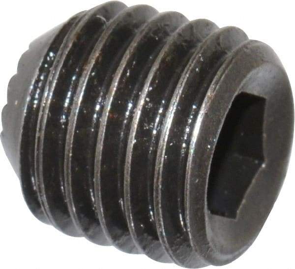 Holo-Krome - 5/16-24 UNF, 5/16" OAL, Internal Knurl Point Set Screw - Grade 8 Alloy Steel, 5/32" Key - Eagle Tool & Supply