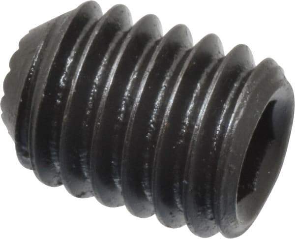 Holo-Krome - 3/8-16 UNC, 1/2" OAL, Internal Knurl Point Set Screw - Grade 8 Alloy Steel, 3/16" Key - Eagle Tool & Supply