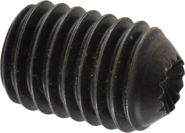 Holo-Krome - 1/2-13 UNC, 3/4" OAL, Internal Knurl Point Set Screw - Grade 8 Alloy Steel, 1/4" Key - Eagle Tool & Supply
