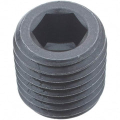 Holo-Krome - 1/16-27, 5/16" OAL, Alloy Steel Socket Pressure Plug - 3/4" Taper per Foot, 5/32" Hex Key - Eagle Tool & Supply