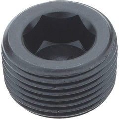 Holo-Krome - 3/4-14, 5/8" OAL, Alloy Steel Socket Pressure Plug - 3/4" Taper per Foot, 9/16" Hex Key - Eagle Tool & Supply