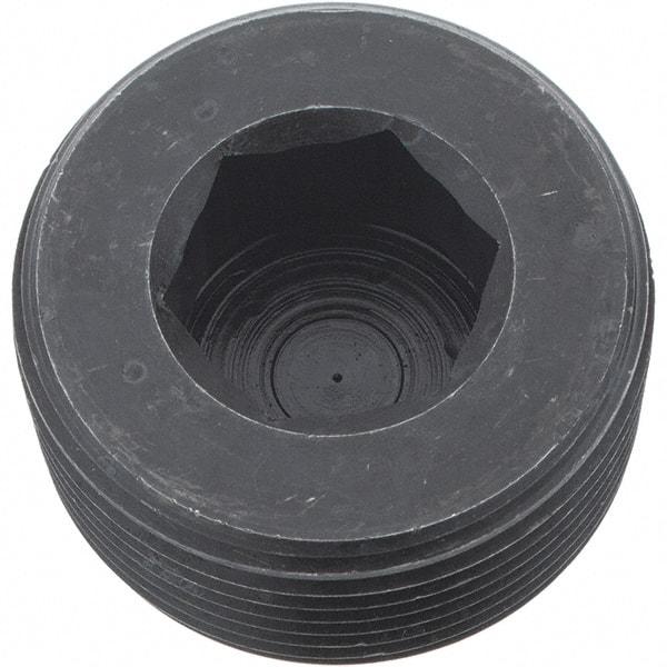 Holo-Krome - 1-1/4-11-1/2, 13/16" OAL, Alloy Steel Socket Pressure Plug - 3/4" Taper per Foot, 3/4" Hex Key - Eagle Tool & Supply