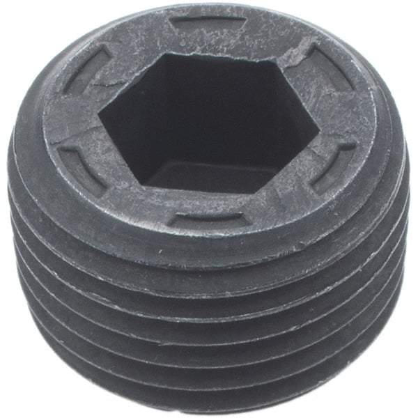 Holo-Krome - 3/8-18, 13/32" OAL, Alloy Steel Socket Pressure Plug - 7/8" Taper per Foot, 5/16" Hex Key - Eagle Tool & Supply