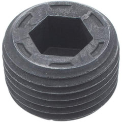 Holo-Krome - 3/8-18, 13/32" OAL, Alloy Steel Socket Pressure Plug - 7/8" Taper per Foot, 5/16" Hex Key - Eagle Tool & Supply