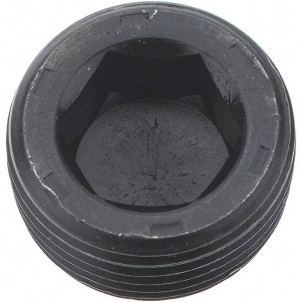 Holo-Krome - 3/4-14, 17/32" OAL, Alloy Steel Socket Pressure Plug - 7/8" Taper per Foot, 9/16" Hex Key - Eagle Tool & Supply