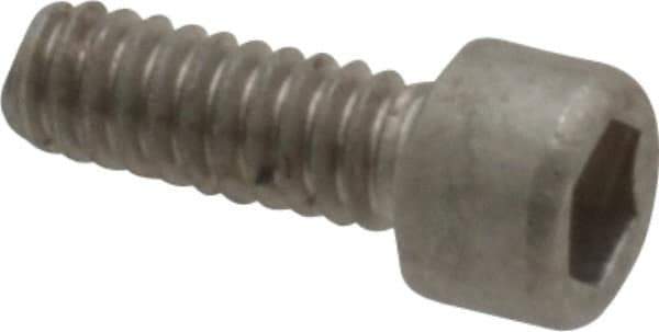 Holo-Krome - #2-56 UNC Hex Socket Drive, Socket Cap Screw - Grade 18-8 Stainless Steel, Uncoated, Fully Threaded, 1/4" Length Under Head - Eagle Tool & Supply