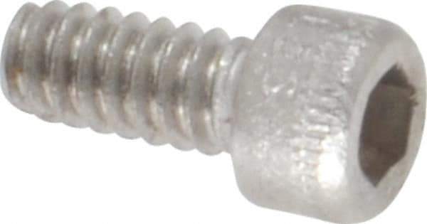 Holo-Krome - #4-40 UNC Hex Socket Drive, Socket Cap Screw - Grade 18-8 Stainless Steel, Uncoated, Fully Threaded, 1/4" Length Under Head - Eagle Tool & Supply