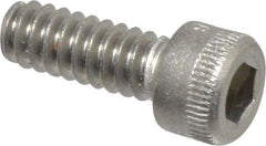 Holo-Krome - #6-32 UNC Hex Socket Drive, Socket Cap Screw - Grade 18-8 Stainless Steel, Uncoated, Fully Threaded, 3/8" Length Under Head - Eagle Tool & Supply