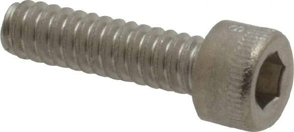 Holo-Krome - #6-32 UNC Hex Socket Drive, Socket Cap Screw - Grade 18-8 Stainless Steel, Uncoated, Fully Threaded, 1/2" Length Under Head - Eagle Tool & Supply