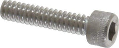 Holo-Krome - #6-32 UNC Hex Socket Drive, Socket Cap Screw - Grade 18-8 Stainless Steel, Uncoated, Fully Threaded, 5/8" Length Under Head - Eagle Tool & Supply