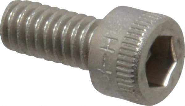 Holo-Krome - #8-32 UNC Hex Socket Drive, Socket Cap Screw - Grade 18-8 Stainless Steel, Uncoated, Fully Threaded, 3/8" Length Under Head - Eagle Tool & Supply