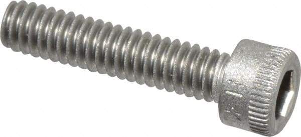 Holo-Krome - #8-32 UNC Hex Socket Drive, Socket Cap Screw - Grade 18-8 Stainless Steel, Uncoated, Fully Threaded, 3/4" Length Under Head - Eagle Tool & Supply