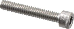 Holo-Krome - #8-32 UNC Hex Socket Drive, Socket Cap Screw - Grade 18-8 Stainless Steel, Uncoated, Fully Threaded, 1" Length Under Head - Eagle Tool & Supply