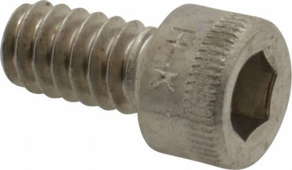 Holo-Krome - #10-24 UNC Hex Socket Drive, Socket Cap Screw - Grade 18-8 Stainless Steel, Uncoated, Fully Threaded, 3/8" Length Under Head - Eagle Tool & Supply
