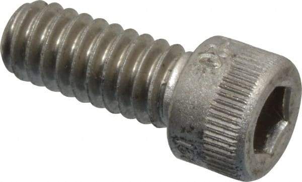 Holo-Krome - 1/4-20 UNC Hex Socket Drive, Socket Cap Screw - Grade 18-8 Stainless Steel, Uncoated, Fully Threaded, 5/8" Length Under Head - Eagle Tool & Supply