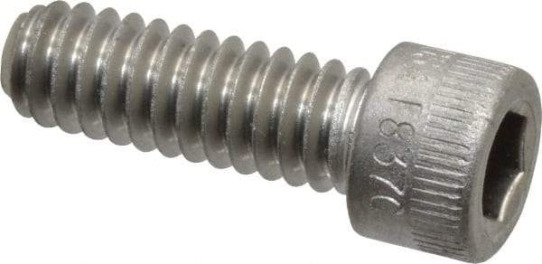 Holo-Krome - 1/4-20 UNC Hex Socket Drive, Socket Cap Screw - Grade 18-8 Stainless Steel, Uncoated, Fully Threaded, 3/4" Length Under Head - Eagle Tool & Supply