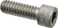 Holo-Krome - 1/4-20 UNC Hex Socket Drive, Socket Cap Screw - Grade 18-8 Stainless Steel, Uncoated, Fully Threaded, 3/4" Length Under Head - Eagle Tool & Supply