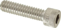 Holo-Krome - 1/4-20 UNC Hex Socket Drive, Socket Cap Screw - Grade 18-8 Stainless Steel, Uncoated, Fully Threaded, 1" Length Under Head - Eagle Tool & Supply