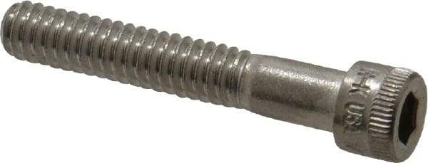 Holo-Krome - 1/4-20 UNC Hex Socket Drive, Socket Cap Screw - Grade 18-8 Stainless Steel, Uncoated, Partially Threaded, 1-1/2" Length Under Head - Eagle Tool & Supply