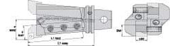 Kennametal - Left Hand Cut, KM63XMZ Modular Connection, Adapter/Mount Lathe Modular Clamping Unit - Through Coolant, Series STAL Straight Side Mount - Exact Industrial Supply