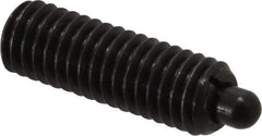 Gibraltar - 3/8-16, 1-1/8" Thread Length, 3/16" Plunger Projection, Steel Threaded Spring Plunger - 3/16" Max Plunger Diam, 1-1/8" Plunger Length, 2.8 Lb Init End Force, 7.2 Lb Final End Force - Eagle Tool & Supply