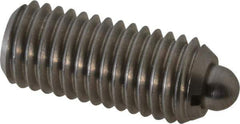 Gibraltar - M12 x 1.75, 1.102" Thread Length, 0.157" Plunger Projection, Stainless Steel Threaded Spring Plunger - 0.236" Max Plunger Diam, 1.102" Plunger Length, 10.12 Lb Init End Force, 24.73 Lb Final End Force - Eagle Tool & Supply