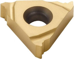 Seco - 22EL External Left Hand ISO Laydown Threading Insert - Grade CP500, TiAlN/TiN Coated Carbide, 12.7mm Inscribed Circle - Eagle Tool & Supply