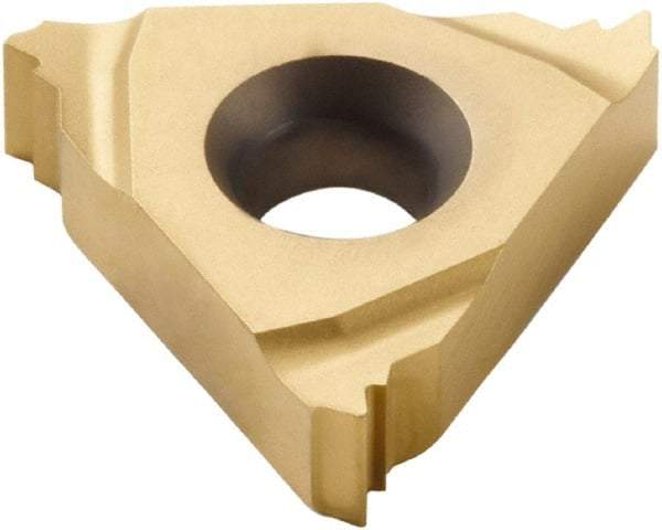Seco - 16EL External Left Hand 11 Whitworth Laydown Threading Insert - Grade CP500, TiAlN/TiN Coated Carbide, 9.53mm Inscribed Circle - Eagle Tool & Supply