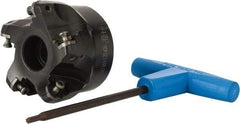 Iscar - 2.03" Cut Diam, 1" Arbor Hole, 0.236" Max Depth of Cut, Indexable Chamfer & Angle Face Mill - 5 Inserts, O45MT\xB6R90MT\xB6S45MT\xB6S90MT Insert, Right Hand Cut, 5 Flutes, Series FRCM - Eagle Tool & Supply