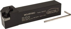 Hertel - MCLN, Right Hand Cut, 5° Lead Angle, 1" Shank Height x 1" Shank Width, Negative Rake Indexable Turning Toolholder - 5" OAL, CN..43. Insert Compatibility, Series Multi-Option - Eagle Tool & Supply