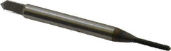 OSG - #0-80 UNF H3 Thread Limit Bottoming Thread Forming Tap - Powdered Metal High Speed Steel, TiCN Finish, 1-5/8" OAL, 5/16" Thread Length, Right Hand Thread, Series EXOTAP NRT - Eagle Tool & Supply