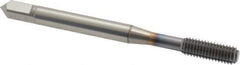 OSG - #10-32 UNF H3 Thread Limit Bottoming Thread Forming Tap - Powdered Metal High Speed Steel, TiCN Finish, 2-3/8" OAL, 7/8" Thread Length, Right Hand Thread, Series EXOTAP NRT - Eagle Tool & Supply