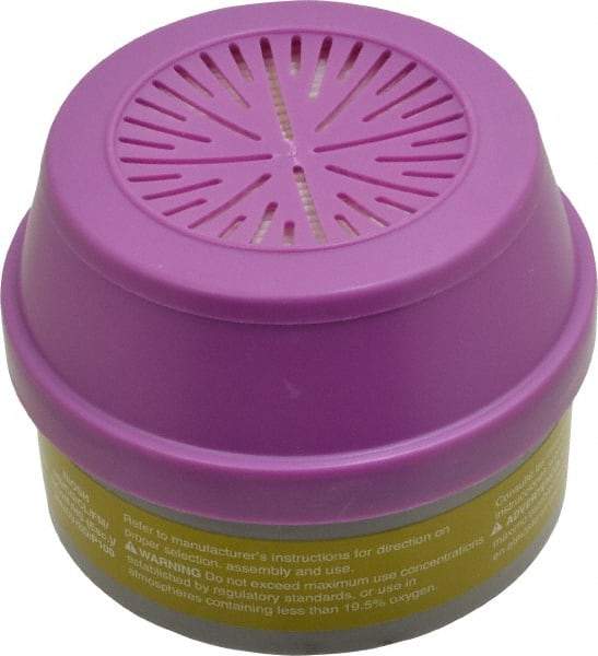 North - Olive and Purple P100 Cartridge and Filter Combination - Series 5500, 7700, 5400, 7600, Protects Against Acid Gas, Organic Vapor - Eagle Tool & Supply