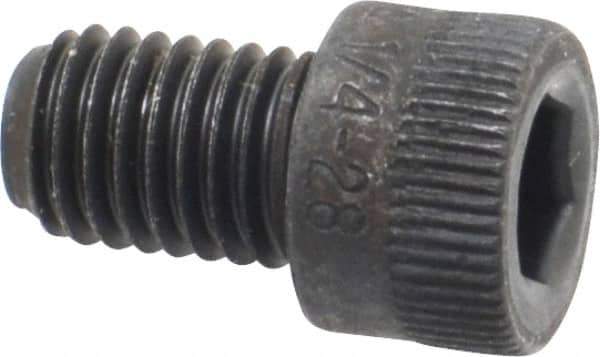 Holo-Krome - 1/4-28 UNF Hex Socket Drive, Socket Cap Screw - Alloy Steel, Black Oxide Finish, Fully Threaded, 3/8" Length Under Head - Eagle Tool & Supply