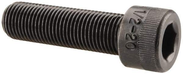 Holo-Krome - 1/2-20 UNF Hex Socket Drive, Socket Cap Screw - Alloy Steel, Black Oxide Finish, Fully Threaded, 1-3/4" Length Under Head - Eagle Tool & Supply