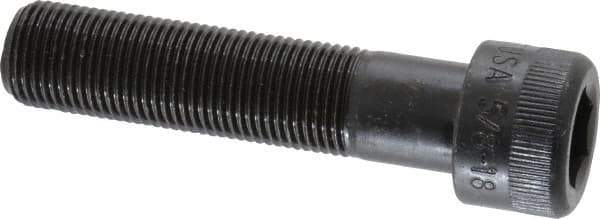 Holo-Krome - 5/8-18 UNF Hex Socket Drive, Socket Cap Screw - Alloy Steel, Black Oxide Finish, Partially Threaded, 2-3/4" Length Under Head - Eagle Tool & Supply