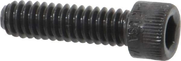 Holo-Krome - 1/4-20 UNC Hex Socket Drive, Socket Cap Screw - Alloy Steel, Black Oxide Finish, Fully Threaded, 7/8" Length Under Head - Eagle Tool & Supply
