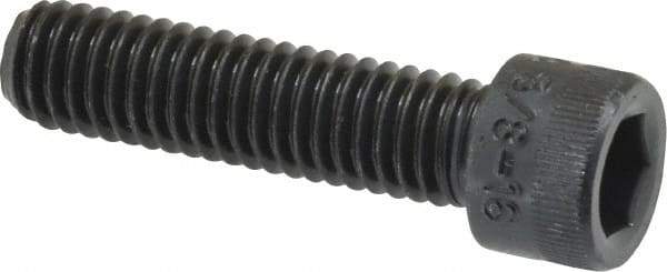 Holo-Krome - 3/8-16 UNC Hex Socket Drive, Socket Cap Screw - Alloy Steel, Black Oxide Finish, Fully Threaded, 1-1/2" Length Under Head - Eagle Tool & Supply