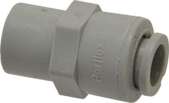 Parker - 3/8" Outside Diam, 1/4 NPTF, Acetal Push-to-Connect Tube Female Connector - 300 Max psi, Tan - Eagle Tool & Supply
