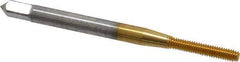 OSG - M2.5x0.45 Metric Coarse D3 Thread Limit Modified Bottoming Thread Forming Tap - Cobalt, TiN Finish, 1-13/16" OAL, 1/2" Thread Length, Right Hand Thread, Series HY-PRO NRT - Eagle Tool & Supply