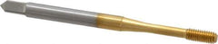 OSG - M3x0.50 Metric Coarse D3 Thread Limit Bottoming Thread Forming Tap - Cobalt, TiN Finish, 1-15/16" OAL, 5/8" Thread Length, Right Hand Thread, Series HY-PRO NRT - Eagle Tool & Supply