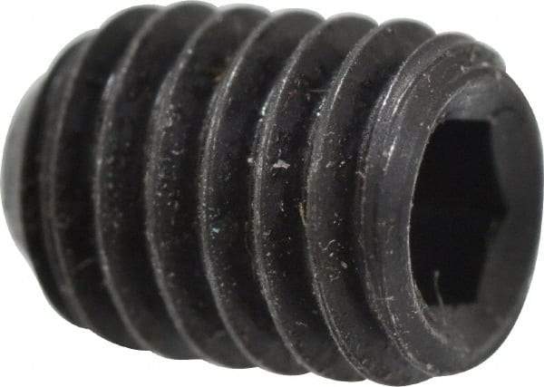Holo-Krome - #10-32 UNF, 1/4" OAL, Cup Point Set Screw - Grade 8 Alloy Steel, 3/32" Key - Eagle Tool & Supply