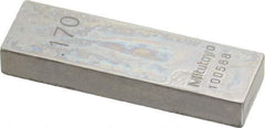 Mitutoyo - 0.17" Rectangular Steel Gage Block - Accuracy Grade 0, Includes Certificate of Inspection - Eagle Tool & Supply