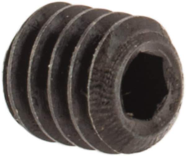 Holo-Krome - #4-48 UNF, 1/8" OAL, Cup Point Set Screw - Grade 8 Alloy Steel, 0.05" Key - Eagle Tool & Supply