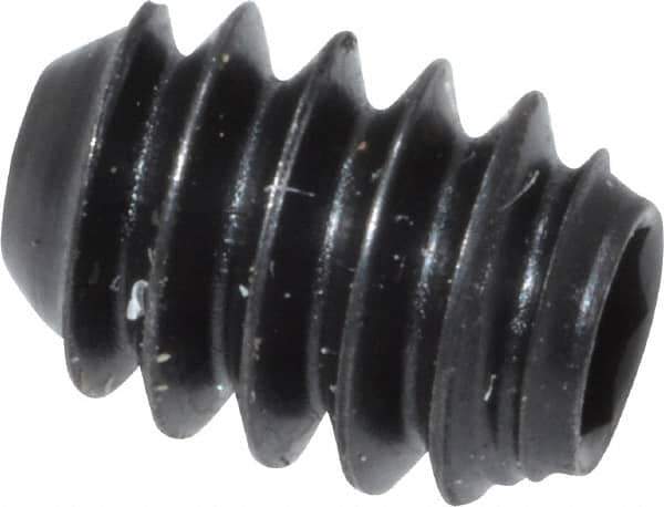 Holo-Krome - #6-32 UNC, 3/16" OAL, Cup Point Set Screw - Grade 8 Alloy Steel, 1/16" Key - Eagle Tool & Supply